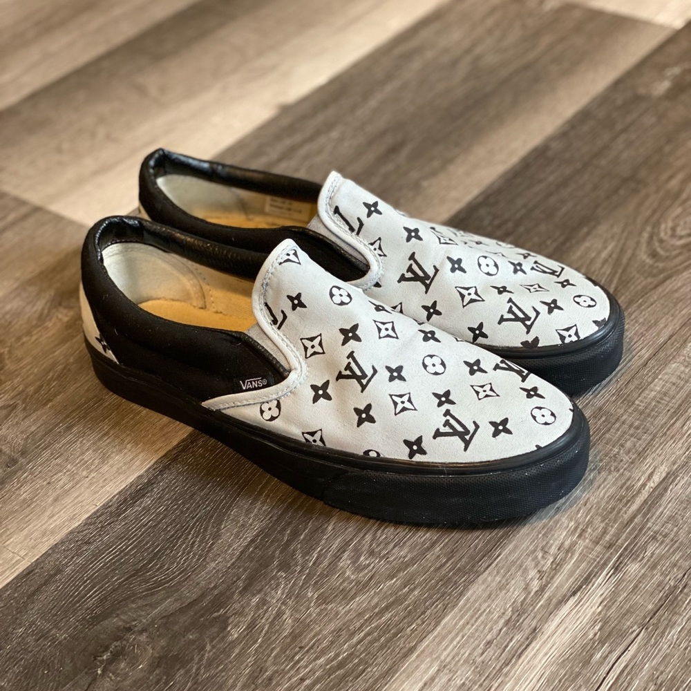 Custom Vans Luis Vuitton slip on